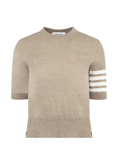  Thom Browne 4-bar T-shirt - Neutrals 