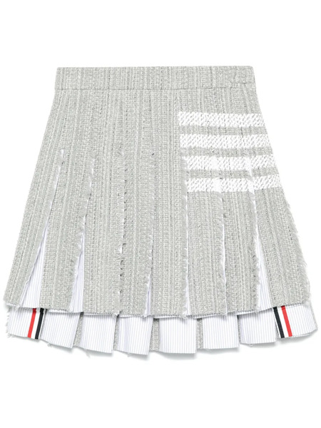  Thom Browne 4-bar Tweed Mini Skirt - Grey 