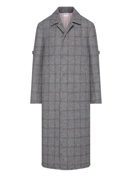 Thom Browne Browne 65 Armband Check Coat - Grey 