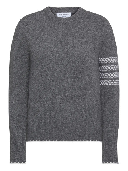  Thom Browne Button-detail Sweater - Grey 