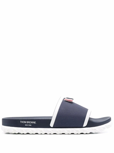 Thom Browne Cable-sole Slides - Blue 