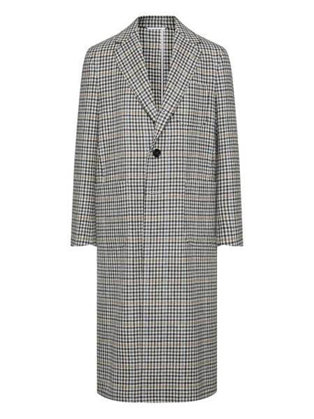  Thom Browne Checked Coat - Black 
