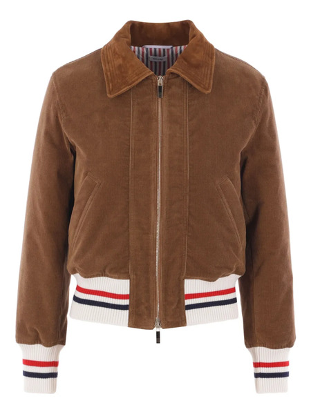  Thom Browne Corduroy Ribbed-trim Jacket 