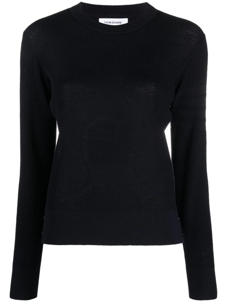  Thom Browne Crew-neck Virgin Wool Jumper - Blue 