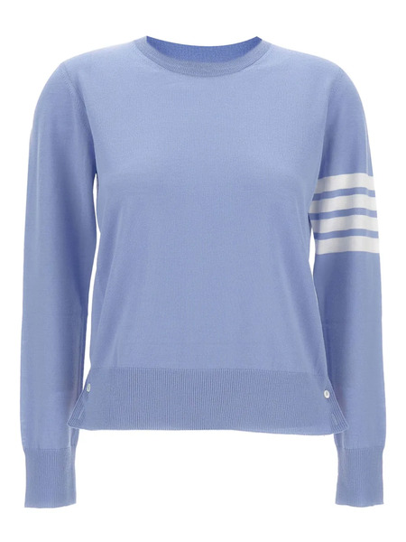  Thom Browne Crew-neck Wool Sweater - Blue 