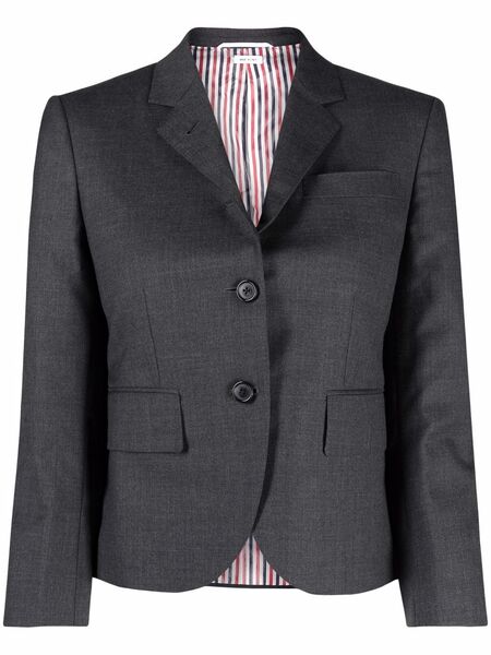  Thom Browne Cropped Single-breasted Blazer - Grey 