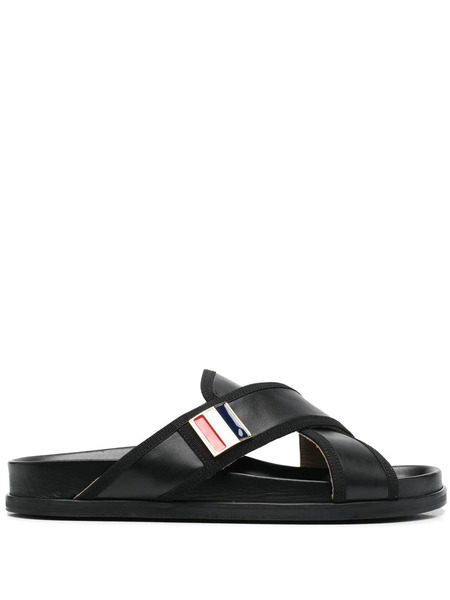  Thom Browne Cross-strap Flat Sandals - Black 