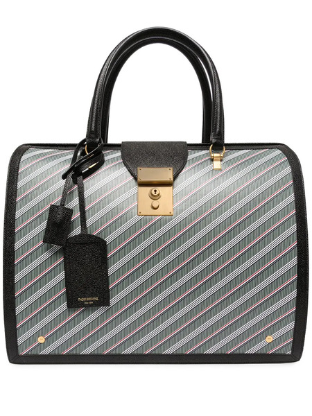  Thom Browne Diagonal-stripe Briefcase - Blue 