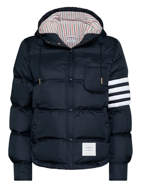 Thom Browne Down Hooded Jacket - Blue 