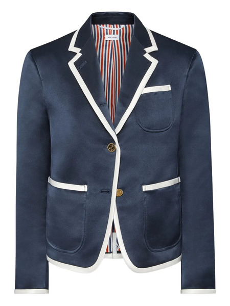  Thom Browne Duchess Satin Blazer - Blue 