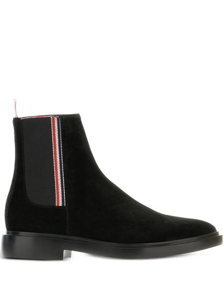  Thom Browne Elastic-panel Suede Boots - Black 