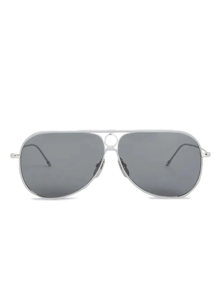  Thom Browne Eyewear Double-bridge Sunglasses - Silver 