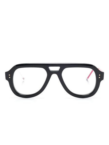  Thom Browne Eyewear Navigator-frame Glasses - Black 
