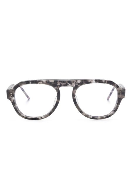  Thom Browne Eyewear Navigator-frame Glasses - Grey 