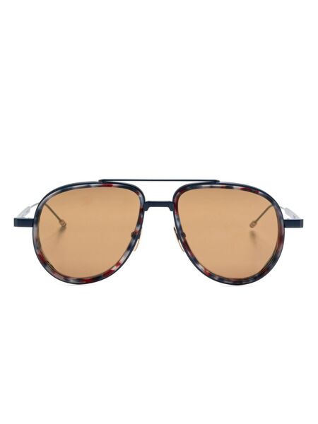  Thom Browne Eyewear Pilot-frame Sunglasses - Blue 