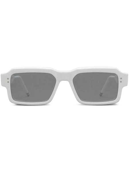  Thom Browne Eyewear Rectangular-frame Sunglasses - White 