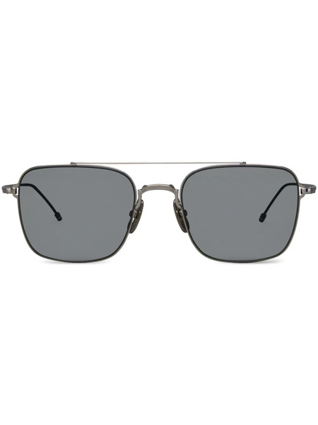  Thom Browne Eyewear Tinted Pilot-frame Sunglasses - Silver 