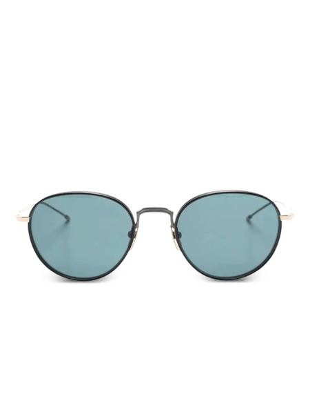  Thom Browne Eyewear Titanium Round-frame Sunglasses - Black 