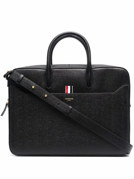  Thom Browne Grosgrain-tab Briefcase - Black 