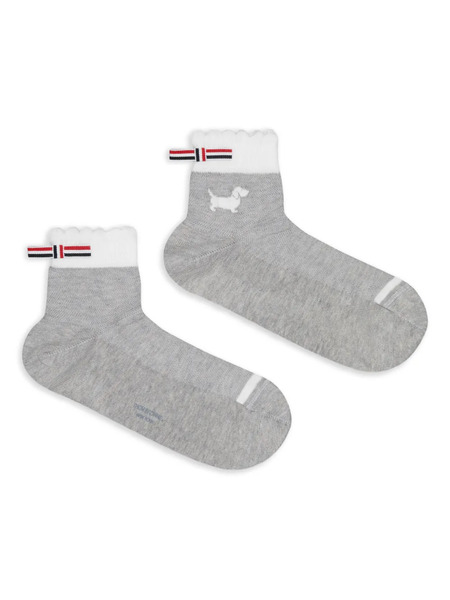  Thom Browne Hector-intarsia Socks - Grey 