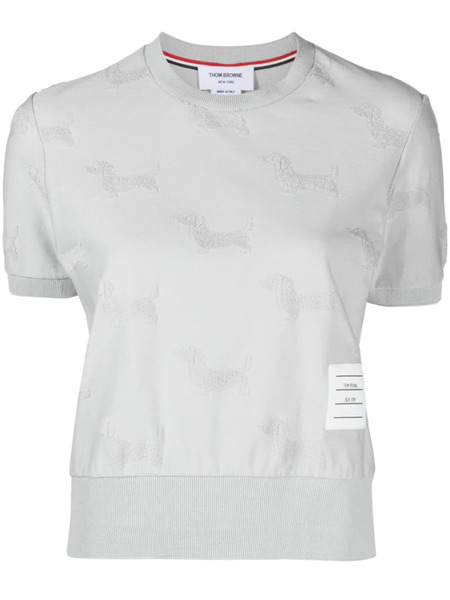  Thom Browne Hector Jacquard-terry T-shirt - Grey 