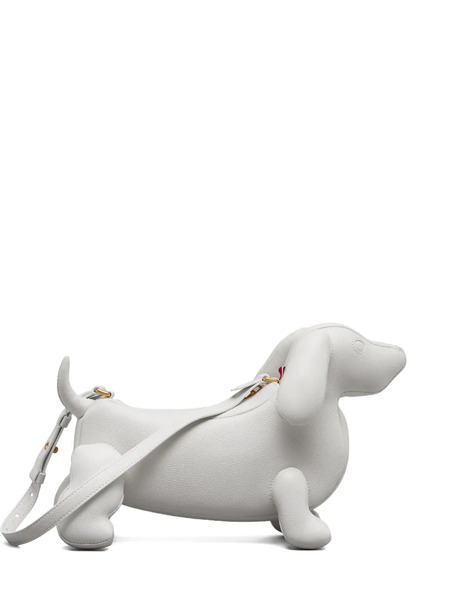  Thom Browne Hector Leather Shoulder Bag - White 