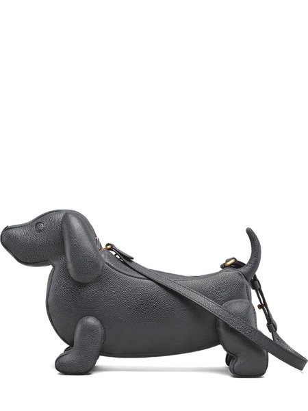  Thom Browne Hector Pebble-grain Leather Shoulder Bag - Grey 
