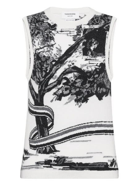  Thom Browne Hector Toile Top - White 