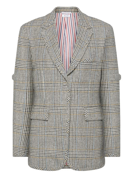  Thom Browne Hunting Tweed Armband Blazer - Black 