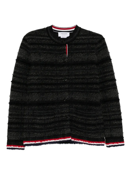 Thom Browne Jacquard Cardigan - Black 