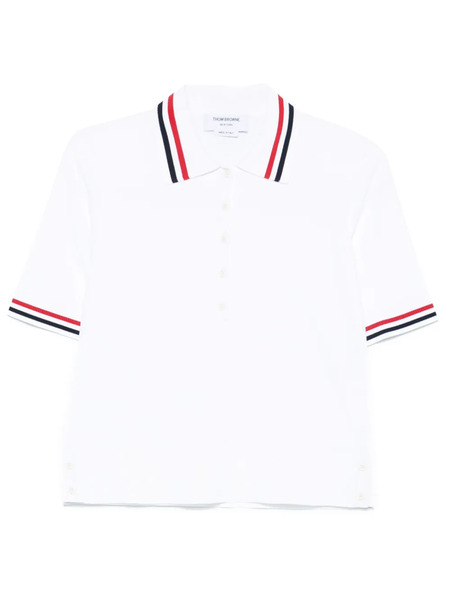  Thom Browne Jersey Polo Shirt - White 