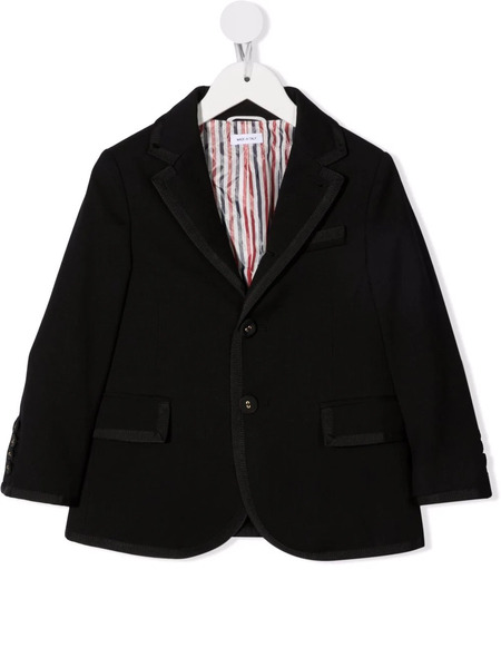  Thom Browne Kids Single-breasted Wool Blazer - Black 