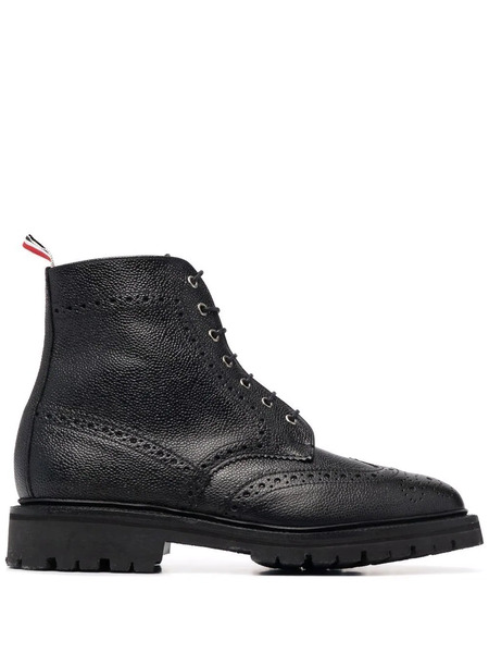  Thom Browne Lace-up Brogue Boots - Black 