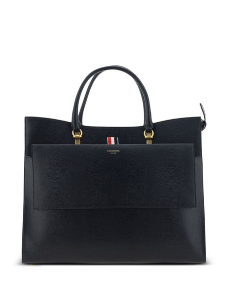  Thom Browne Large Duet Tote Bag - Black 
