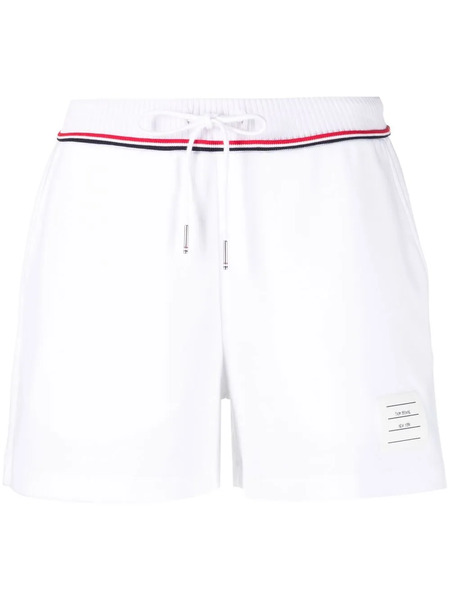  Thom Browne Logo-patch Sweat Shorts - White 