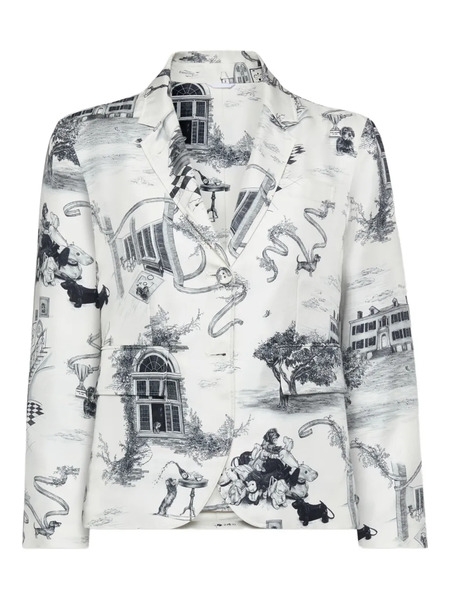  Thom Browne Long-sleeves Blazer - White 