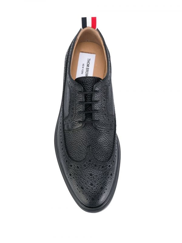  Thom Browne Longwing Leather Brogues - Black 