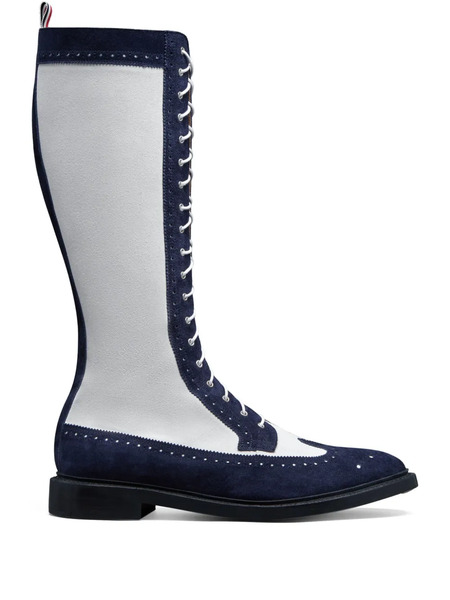 Thom Browne Longwing Suede Knee-high Boots - White 