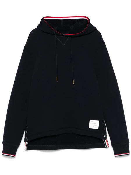  Thom Browne Loopback Oversized Rwb-stripe Cotton Hoodie - Blue 