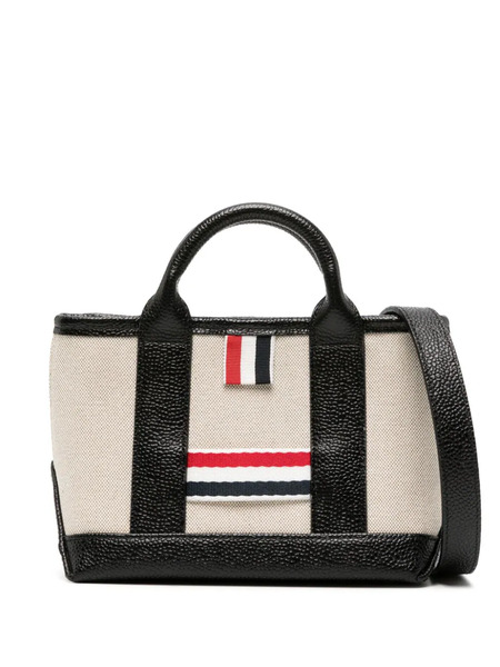 Thom Browne Mini Tool Leather Tote Bag - Black 