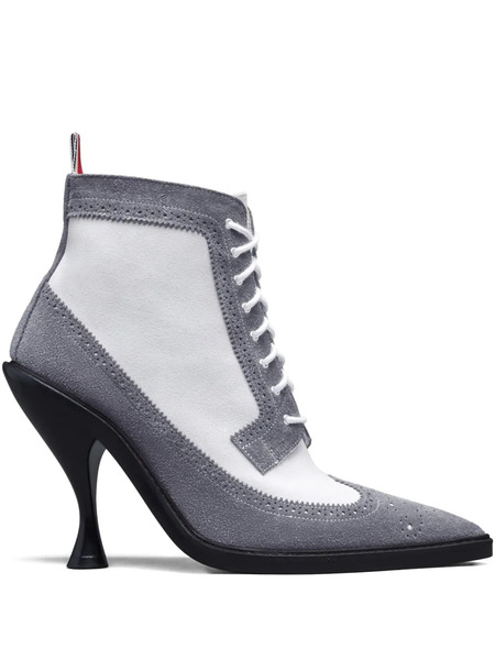  Thom Browne 90mm Wingtip Boots - Grey 