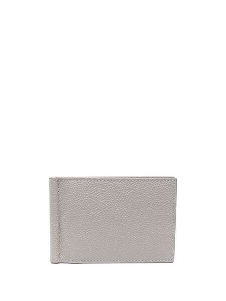 Thom Browne Money Clip Leather Wallet - Grey 