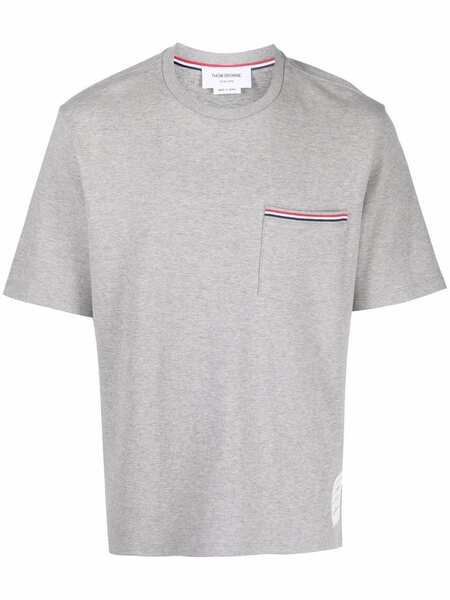  Thom Browne Patch-pocket T-shirt - Grey 