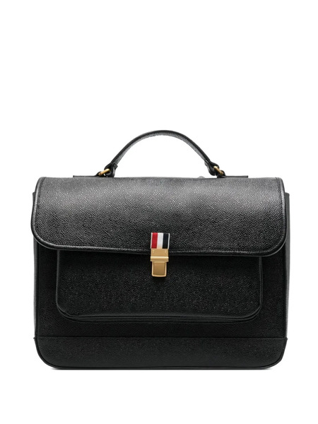  Thom Browne Pebbled Leather Backpack - Black 
