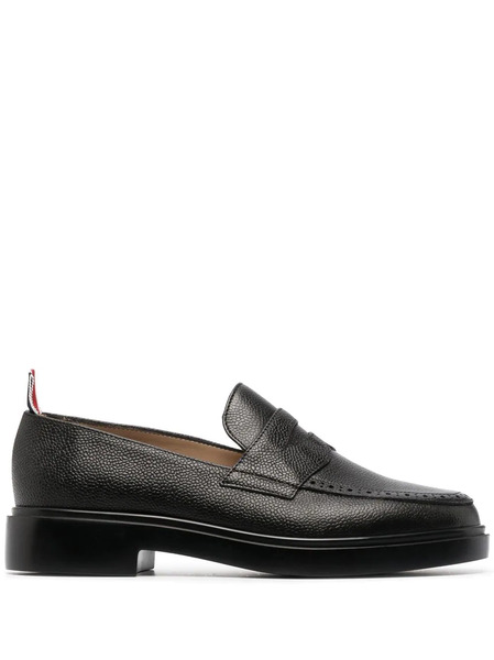  Thom Browne Pebbled Leather Penny Loafers - Black 