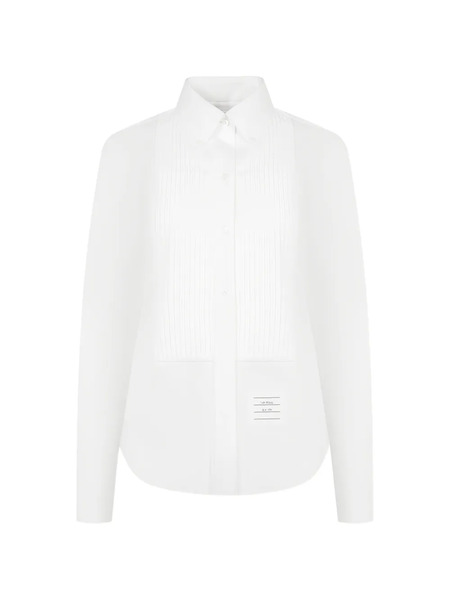  Thom Browne Pleated-bib Buttoned Shirt - White 