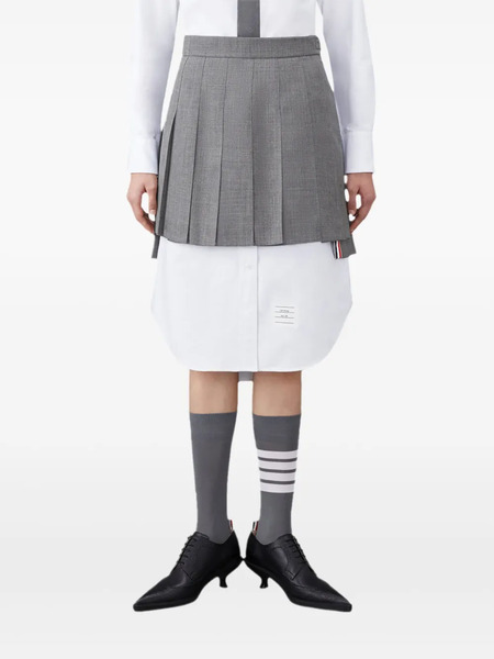  Thom Browne Pleated Mini Skirt - Grey 