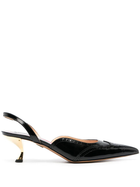  Thom Browne Pointed-toe Low-heel Pumps - Black 