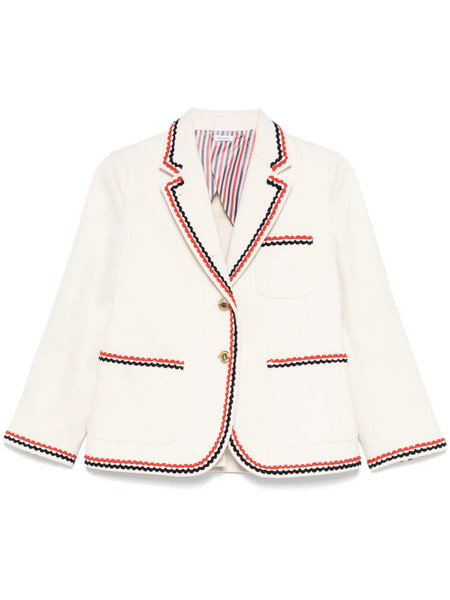  Thom Browne Rwb-stripe Blazer - White 