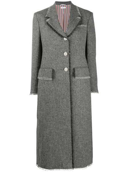  Thom Browne Rwb-stripe Coat - Grey 